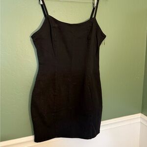 H&M Divided Black Bodycon Denim Mini Dress M